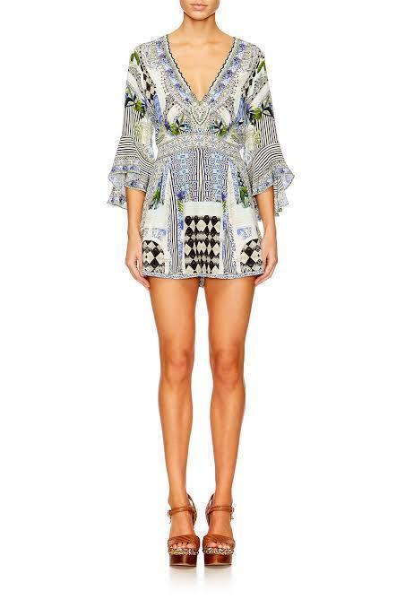 Camilla Sweet Escape Playsuit Blue Size 8 for rent on The Volte - main image