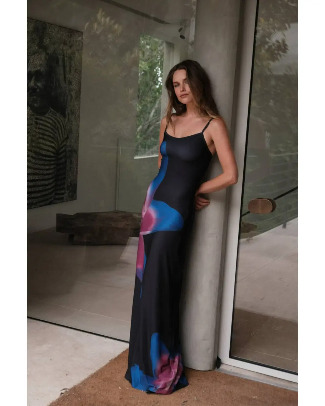 With Harper Lu Slip Dress Midnight Lily Floral Size S / AU 8 for rent on The Volte - main image