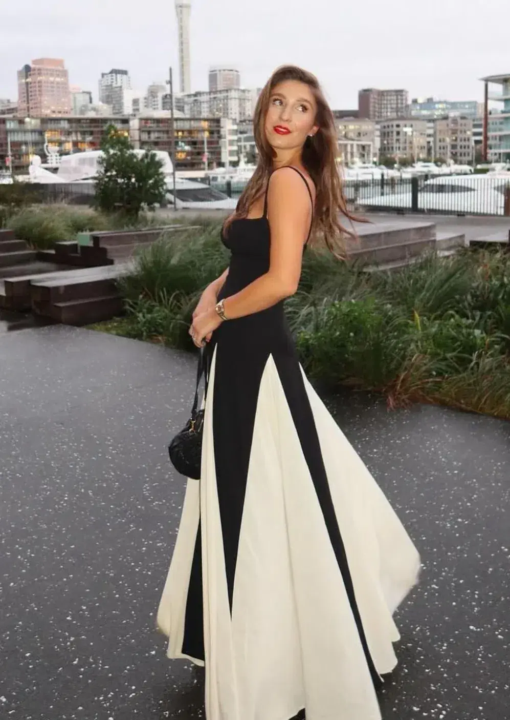 Arcina Ori Paloma Dress Black/White Size 10 for rent on The Volte - main image