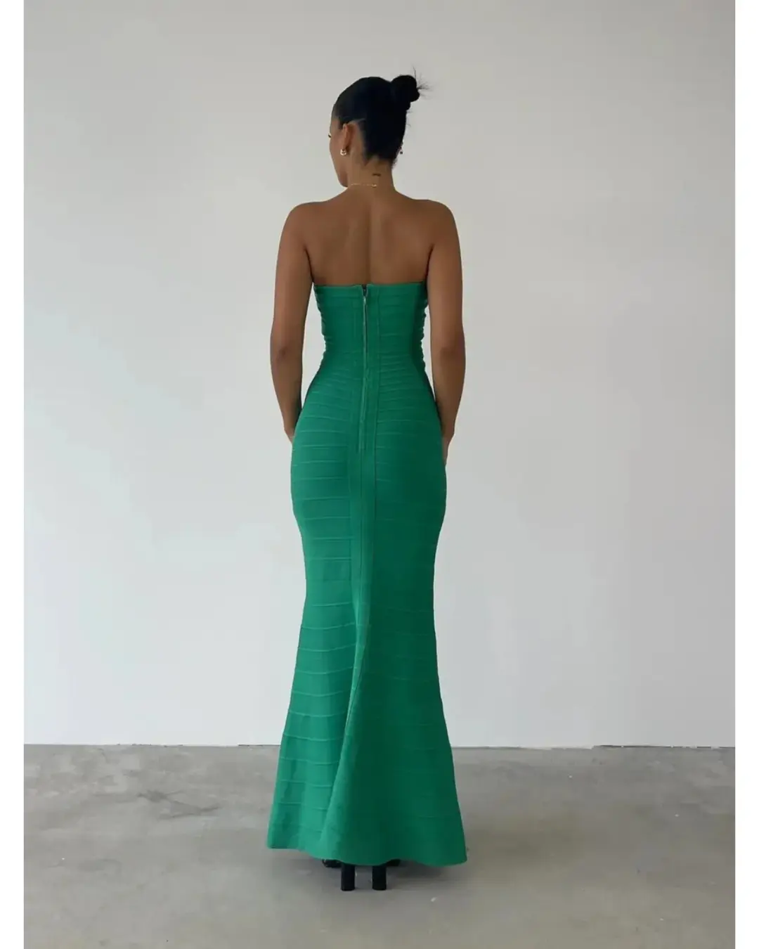 Herve Leger Sara Gown Emerald Size XXS / AU 4 for rent on The Volte - main image