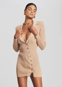 Retrofete Mimi Rib Knit Mini Dress Nude Size 6 for rent on The Volte - image 5