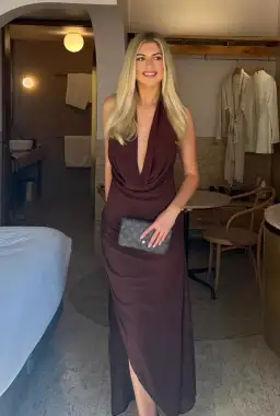 Natalie Rolt Anastasia Dress Espresso Size 1 / AU 8 for rent on The Volte - image 1