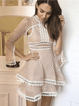 Thurley Tea Party Dress Beige Size 12 for rent on The Volte - image 1