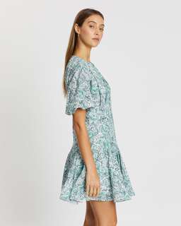 Thurley Brenton Mini Dress Perez Print Turquoise for rent on The Volte - image 2