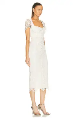 Cream Rose Lace Midi Dress for rent on The Volte - image 2