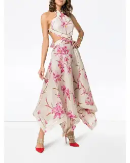 Zimmerman Corsage Halter Dress Floral Size 6 for rent on The Volte - image 1