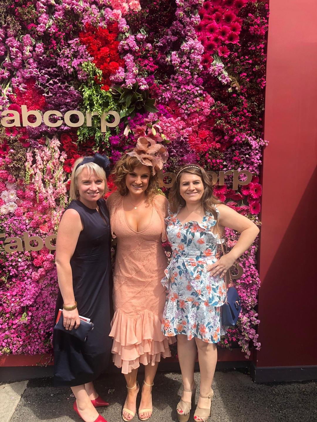 Stevie May peach lace midi dress for rent on The Volte - main image