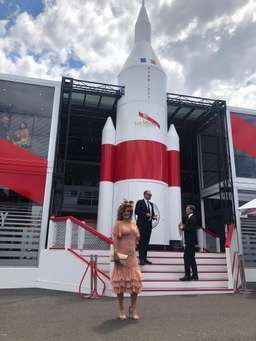 Stevie May peach lace midi dress for rent on The Volte - image 7