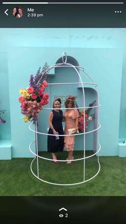 Stevie May peach lace midi dress for rent on The Volte - image 5