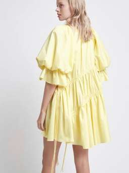 Aje Hushed Asymmetric Dress Yellow Size 6 for rent on The Volte - image 3