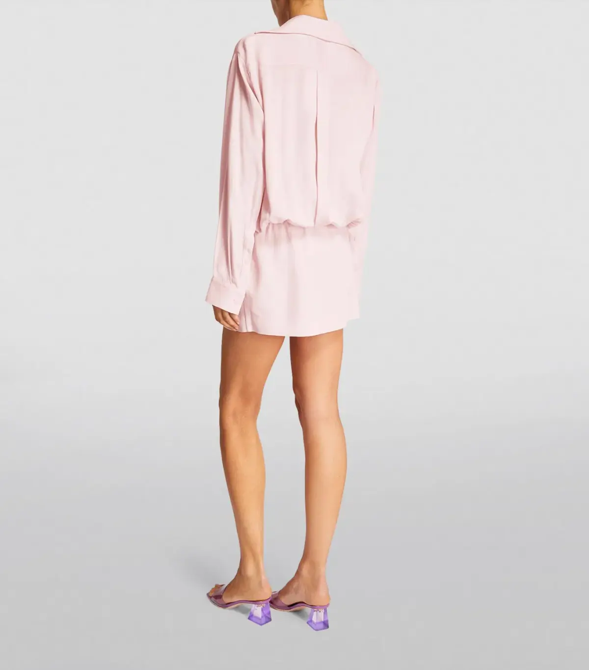 Christopher Esber Aulenti Micro Shirt Dress Pink Size AU 8 - Image 3