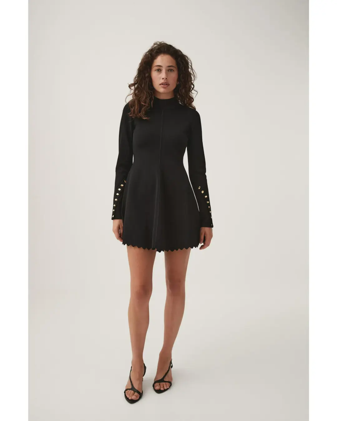 Aje Harmony Knit Mini Dress Black Size AU 12 for rent on The Volte - main image