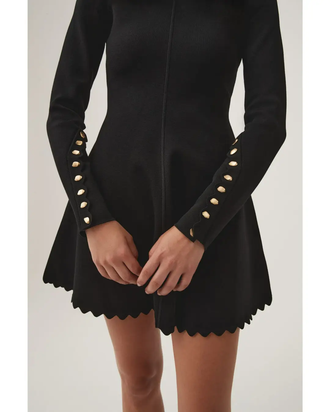 Aje Harmony Knit Mini Dress Black Size AU 12 for rent on The Volte - main image