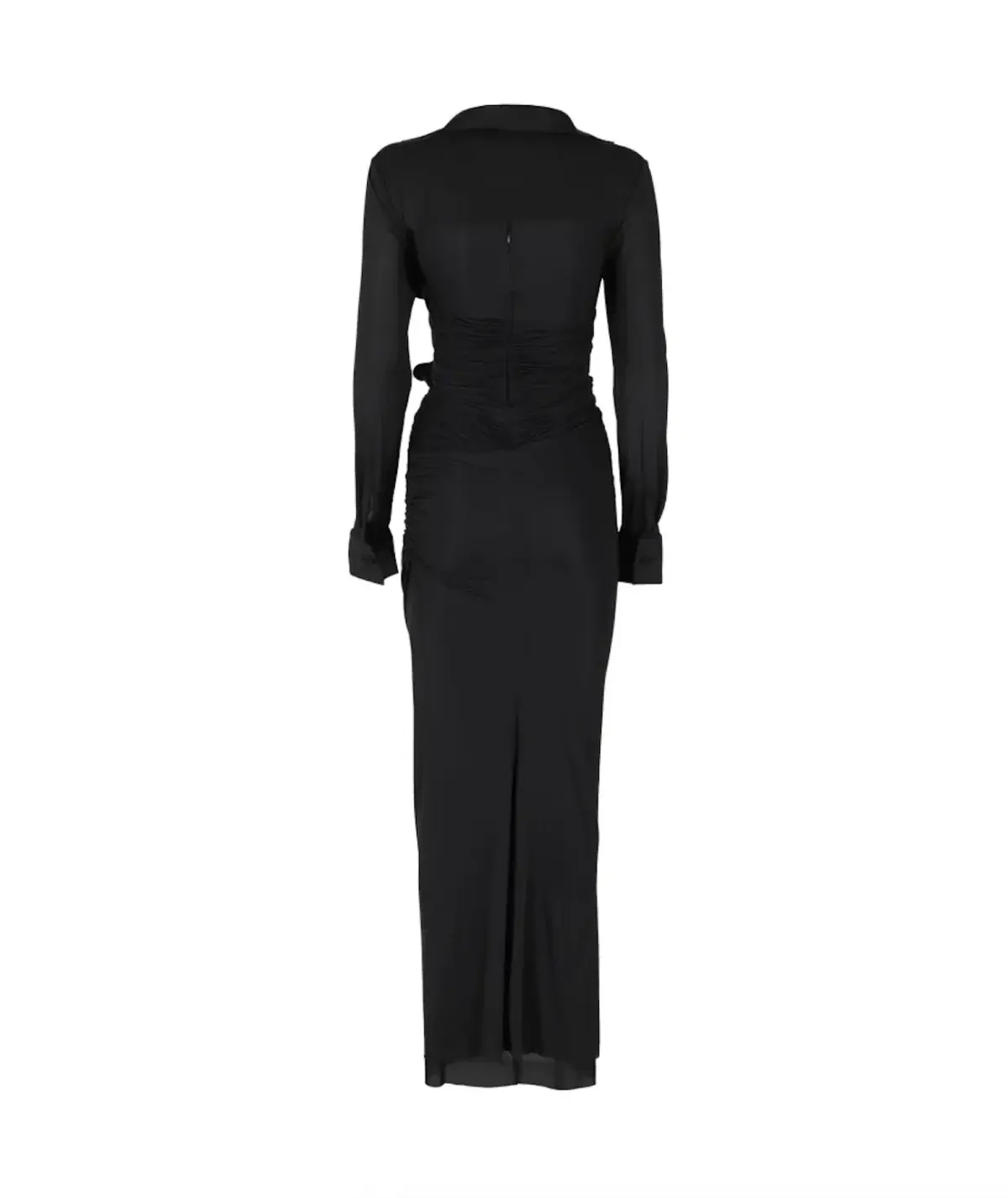 Christopher Esber Venus Plunge Shirt Dress Black Size AU 8 - Image 4