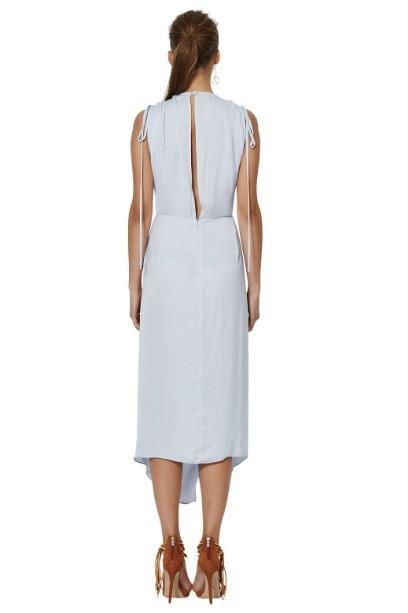 Blue plunge dress - Image 2