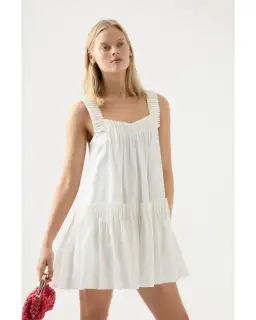 Aje Cecilia Smock Mini Dress Ivory Size AU 14 for rent on The Volte - image 2