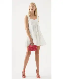 Aje Cecilia Smock Mini Dress Ivory Size AU 14 for rent on The Volte - image 1