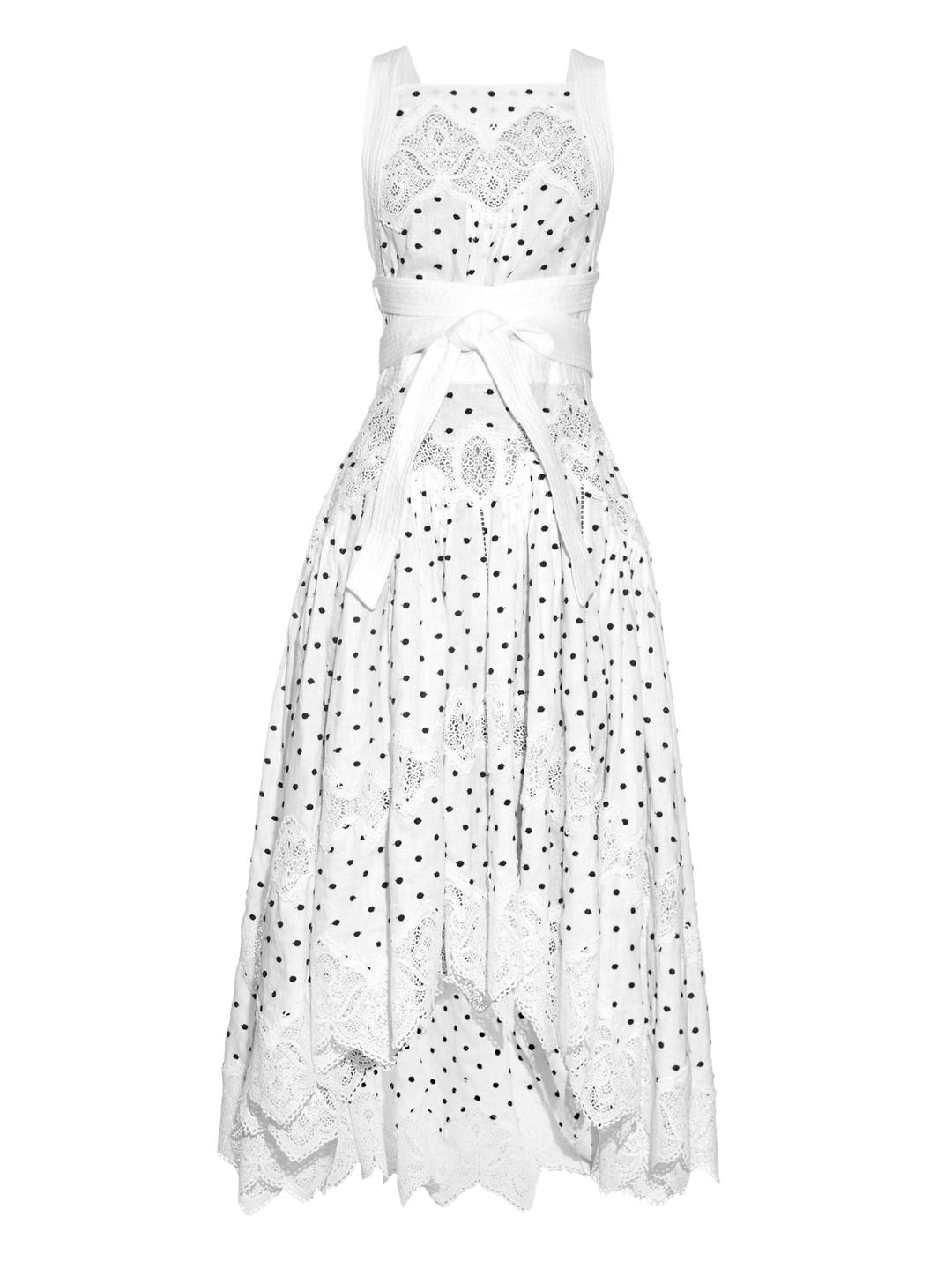 Zimmermann Empire Polka-Dot Dress White Size 0 / AU 8 for rent on The Volte - main image