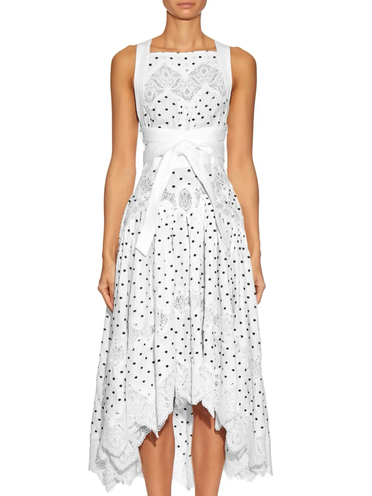Zimmermann Empire Polka-Dot Dress White Size 0 / AU 8 - Image 2