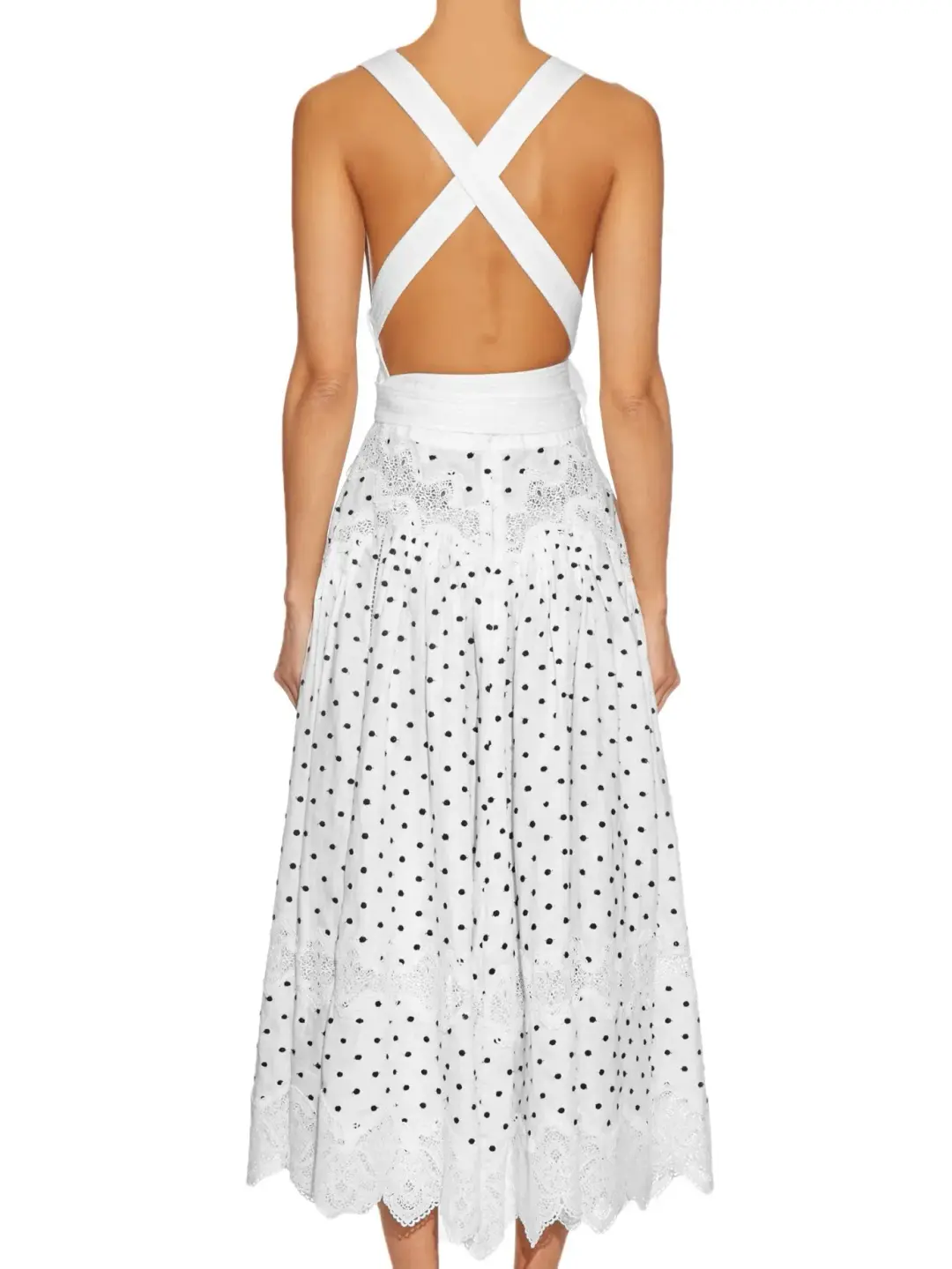 Zimmermann Empire Polka-Dot Dress White Size 0 / AU 8 for rent on The Volte - main image