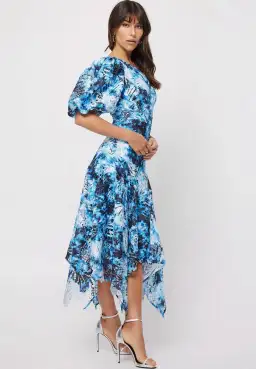 Mossman The High Rise Midi Dress Blue Tie Dye Size 8 for rent on The Volte - image 2