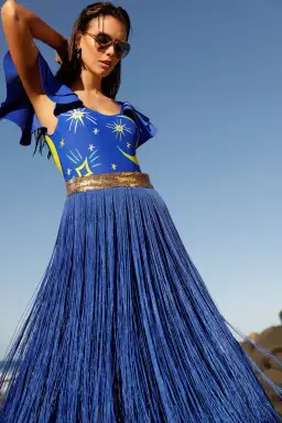 Love, Bonfire The Label Top Size S and Deep Blue Yonder Skirt Size XS Set Blue for rent on The Volte - image 1