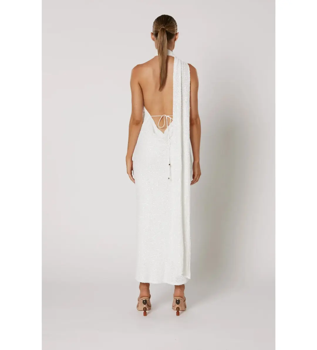 Winona Talei Scarf Dress White Size 14 for rent on The Volte - main image