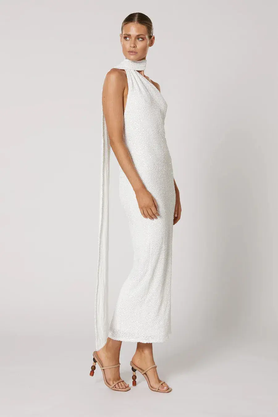 Winona Talei Scarf Dress White Size 14 for rent on The Volte - main image