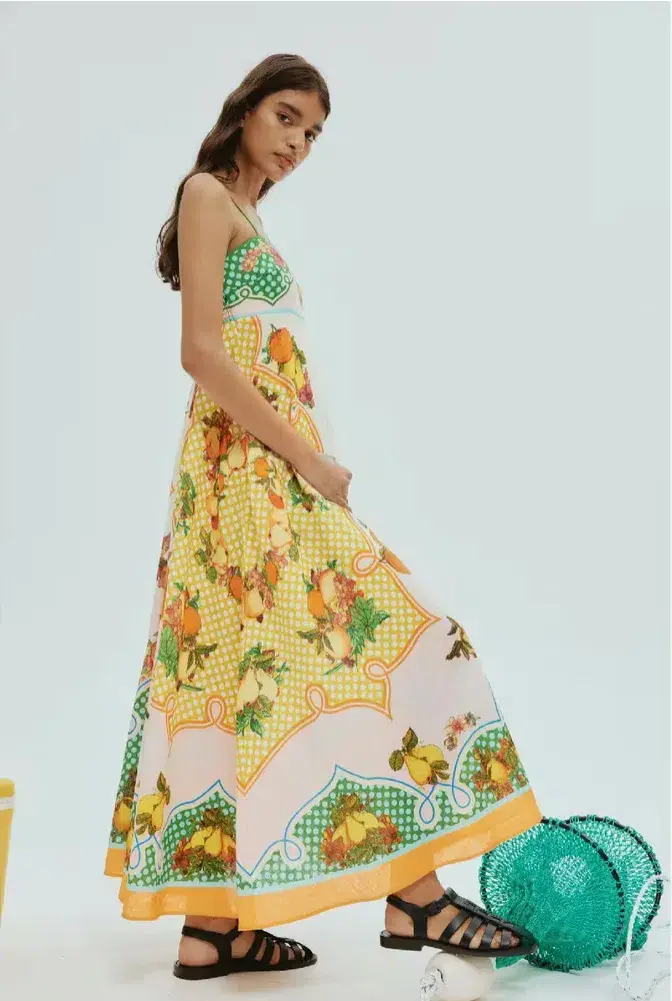 Alemais Lemonis Midi Sundress Print Size AU 8 for rent on The Volte - main image