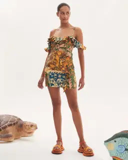 Alemais Archie Flounce Mini Dress Print Size 10 for rent on The Volte - image 1