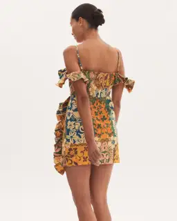 Alemais Archie Flounce Mini Dress Print Size 10 for rent on The Volte - image 3