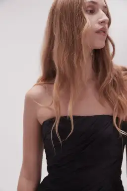 Aje Anima Ruched Mini Dress Black Size 6 for rent on The Volte - image 4