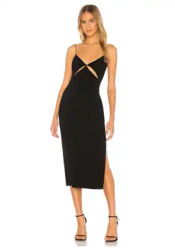 Bec & Bridge Emerald Avenue Midi Dress Black Size AU 6