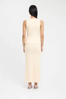 Kookai Bec Button Tank Size 36 and Carter Maxi Skirt Size 34 Set Butter Cream for rent on The Volte - image 3
