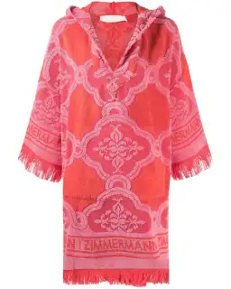 Zimmermann Poppy Fringed Terry Towel Mini Dress Red Pink Size 1 / AU 10 for rent on The Volte - image 5