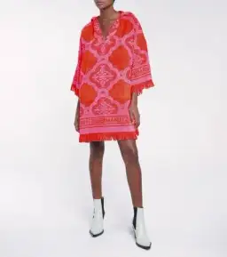 Zimmermann Poppy Fringed Terry Towel Mini Dress Red Pink Size 1 / AU 10 for rent on The Volte - image 7