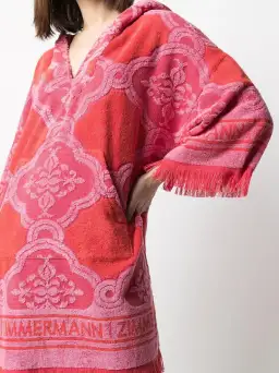 Zimmermann Poppy Fringed Terry Towel Mini Dress Red Pink Size 1 / AU 10 for rent on The Volte - image 2