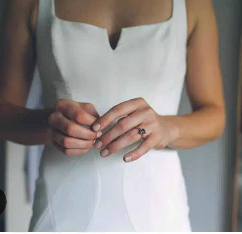 Rachel Gilbert Anneke Dress Ivory Size 8 for rent on The Volte - main image