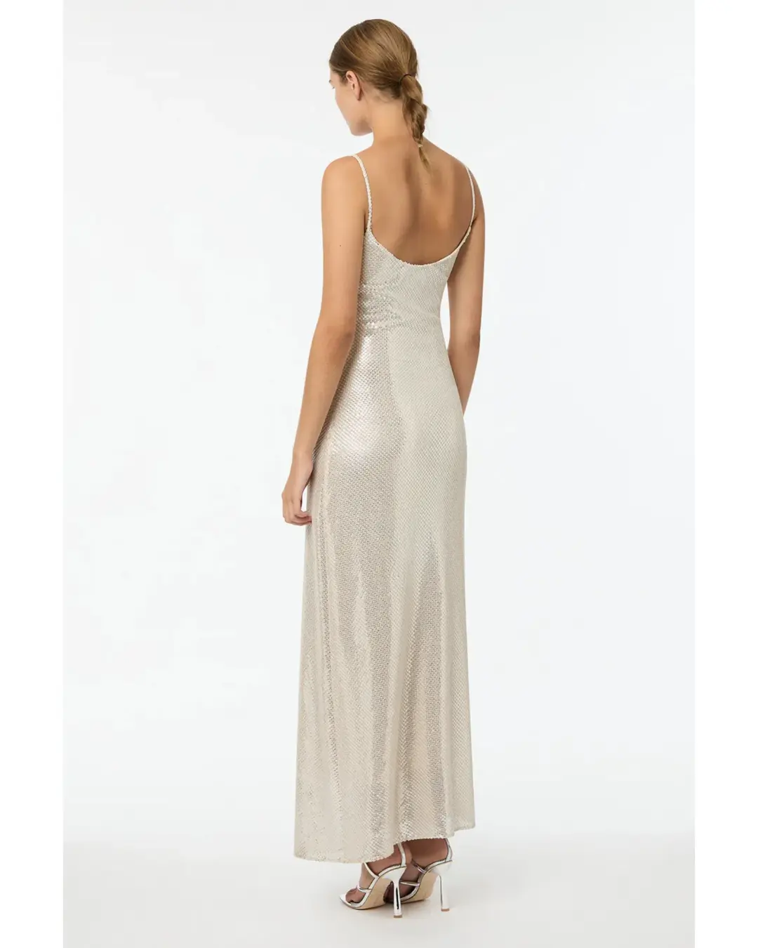 Manning Cartell High Voltage Slip Dress Nude Silver Size AU 8 for rent on The Volte - main image