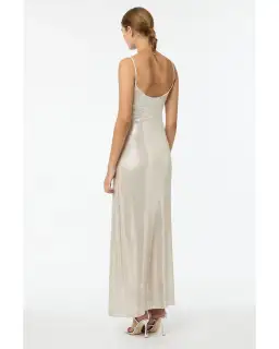 Manning Cartell High Voltage Slip Dress Nude Silver Size AU 8 for rent on The Volte - image 3