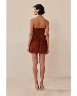 Cult Gaia Charlique Dress in Tannin Size AU 10 for rent on The Volte - image 3