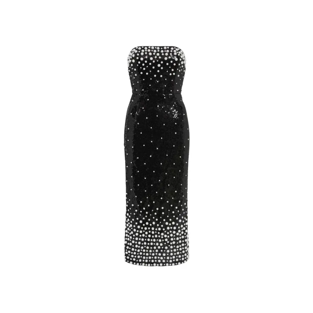 Rebecca Vallance Denise Midi Dress Black Size AU 8 for rent on The Volte - main image