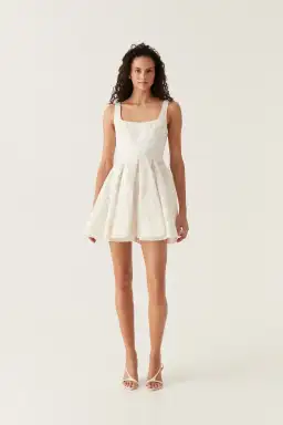 Aje Sophia Braided Mini Dress Ivory Size 12 for rent on The Volte - image 1