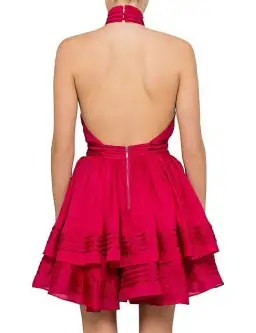 Aje Florentine Mini Dress Fuchsia Size 8 for rent on The Volte - image 3
