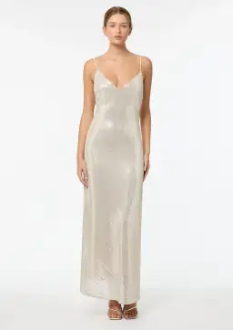 Manning Cartell High Voltage Slip Dress Nude Silver Size 10 for rent on The Volte - image 2