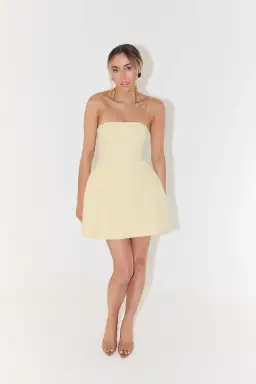 Odd Muse The Ultimate Muse Strapless Mini Dress in Lemon Size 8 for rent on The Volte - image 1