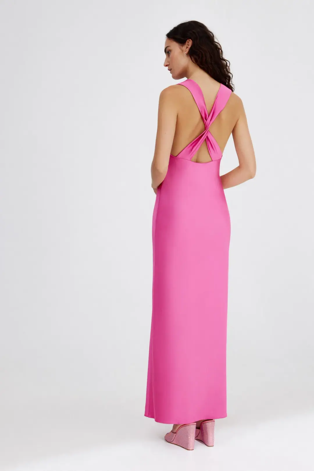 Significant Other Lara Backless Midi Dress Pop Pink Size 16 for rent on The Volte - main image