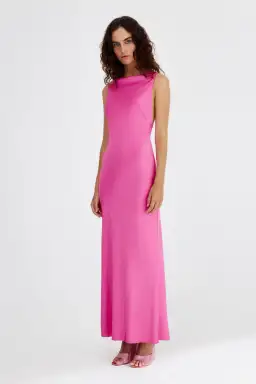 Significant Other Lara Backless Midi Dress Pop Pink Size 16 for rent on The Volte - image 2