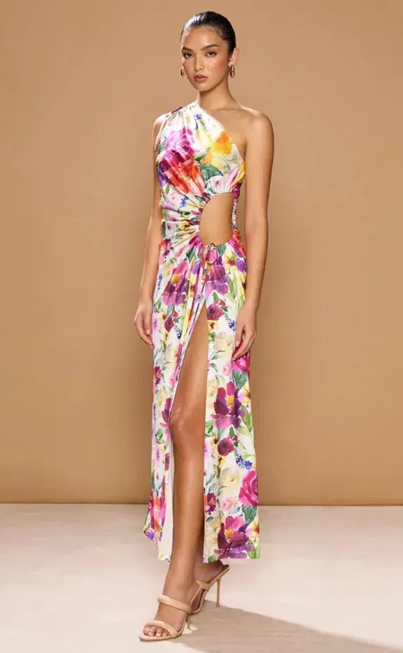 Sonya Moda Nour Midi Dress Floreale Watercolour Size 16 for rent on The Volte - main image