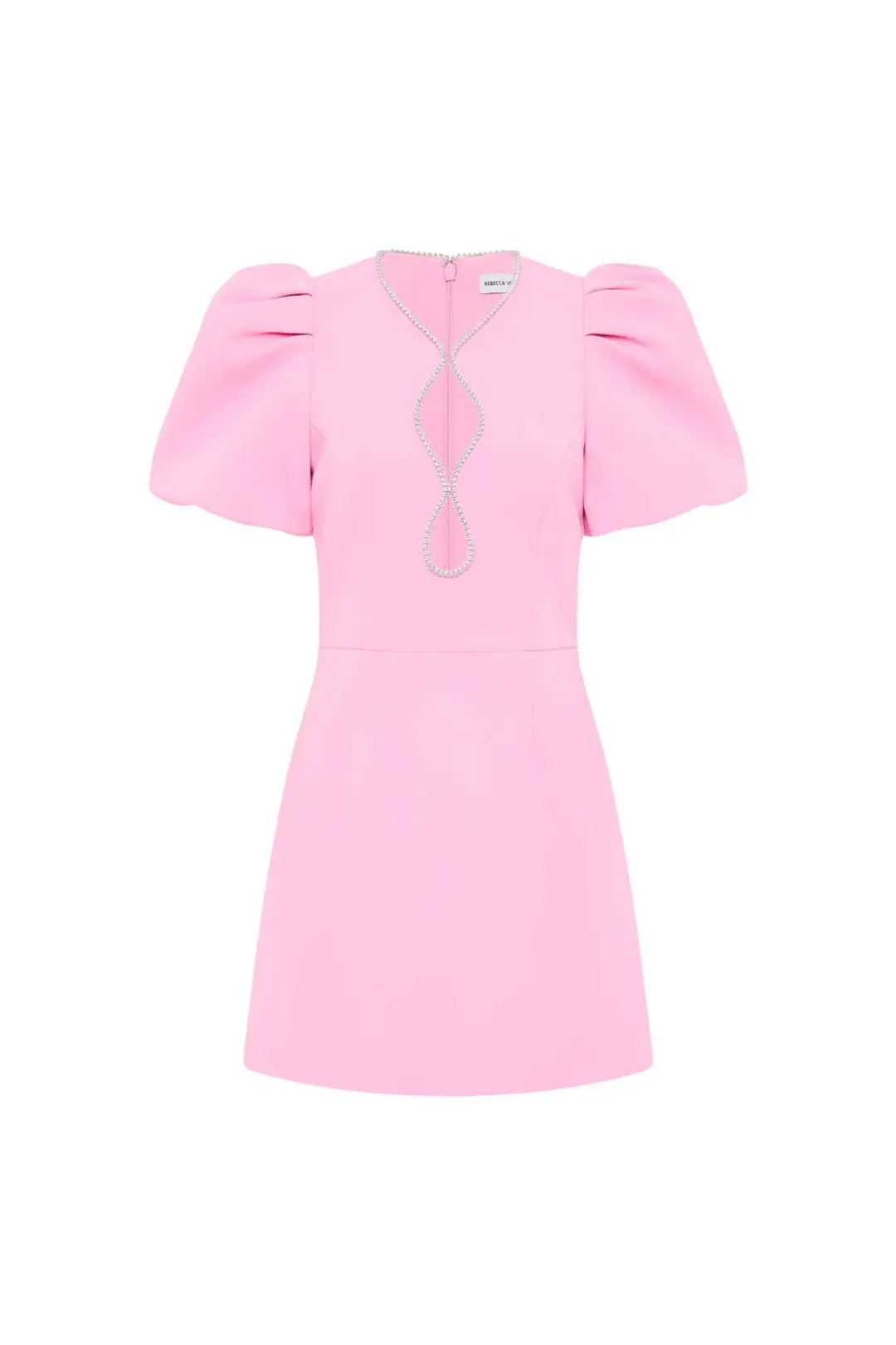 Rebecca Vallance Karina Puff Sleeve Mini Dress Pink Size 8 for rent on The Volte - main image